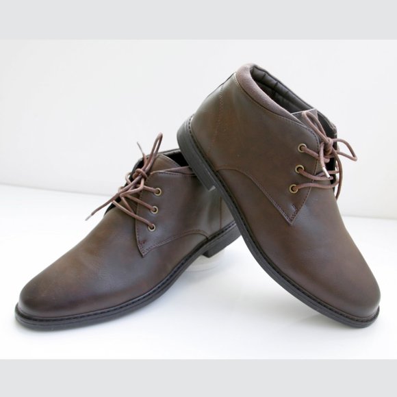 London Fog Casual Leather Chukka Shoes Brown Men\'s Size 11 NEW main image 4